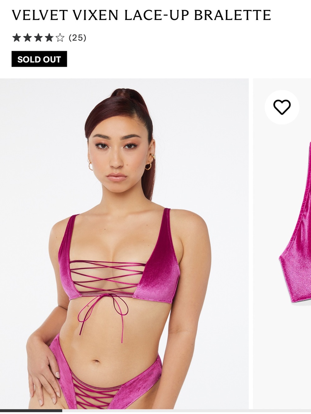 Velvet Vixen Lace-Up Bralette & Undies